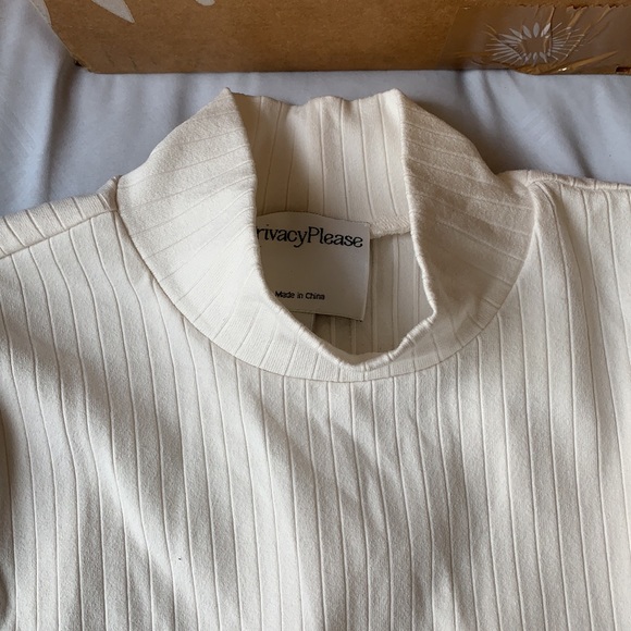 Ribbed Crop Mockneck top by Privacy Please - Picture 2 of 7